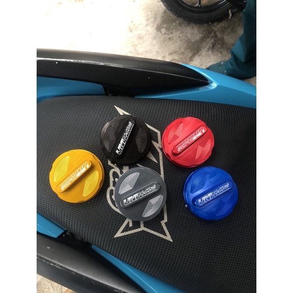 ốp nắp xăng có khía nhôm cnc đa năng gắn nhìu dòng xe máy. yamaha-honda-suzuki