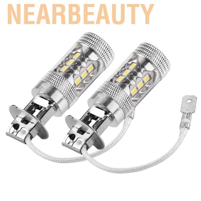 2 Bóng Đèn Led Ban Ngày H1 H3 12v-24v 80w Cho Xe Hơi