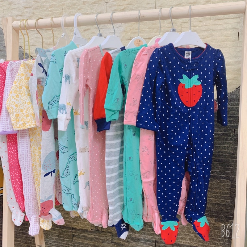 Body sleepsuit cotton dành cho bé từ 3 tháng đến 6 tháng