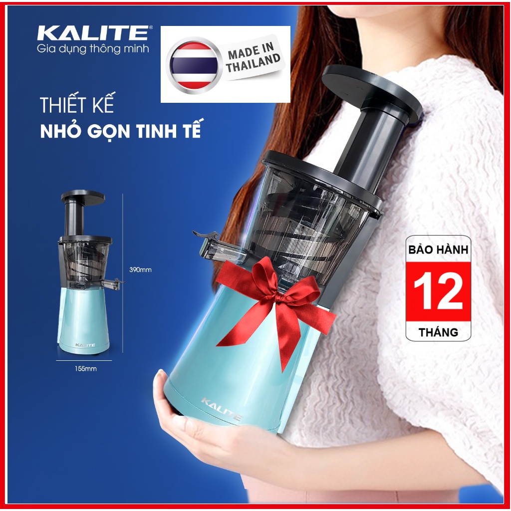 Máy ép chậm trái cây Hoa Quả Kalite KL 350 Hàng Thái Lan, Ép kiệt bã Giữ nguyên được 100% hương vị tự nhiên siêu bền