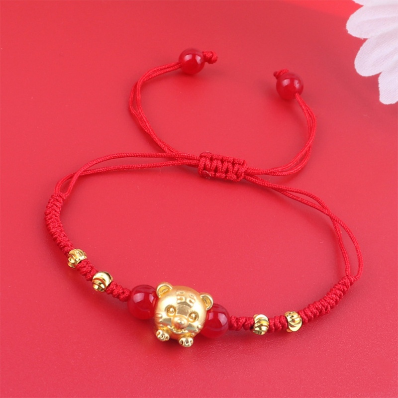 Vòng Tay May Mắn Năm Mới 2022 Mặt Hình Động Vật Phong Cách Trung Hoa Cho Nữ