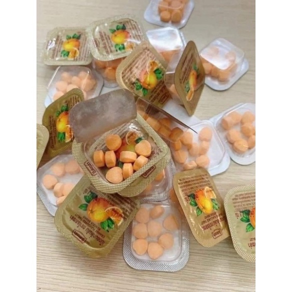 Kẹo Cam Vitamin C Thái Lan Vỉ 24 Hộp