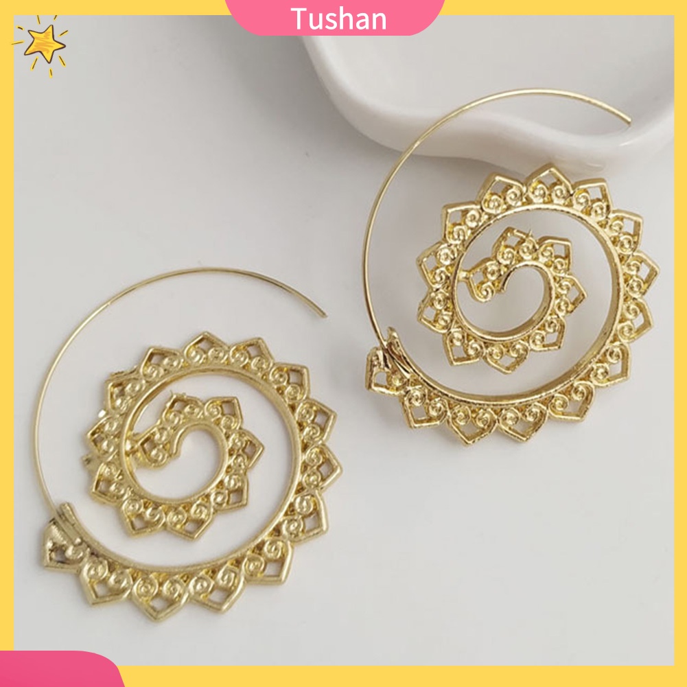 Khuyên Tai Nữ Hình Tròn Xoắn Ốc Thời Trang