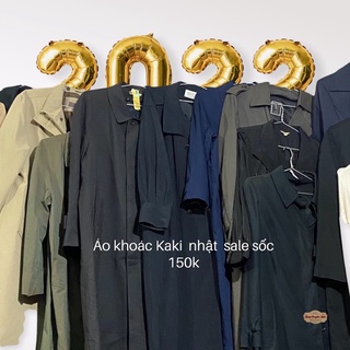Áo khoác ka ki dáng dài nam nữ tuyển Nhật