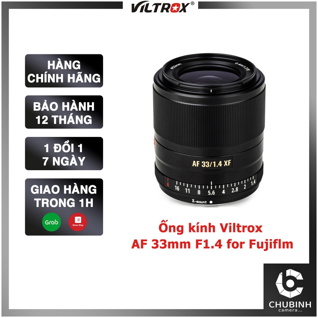 [Tặng Mũ Fuji] Ống kính Viltrox 33mm f/1.4 STM ED IF cho Fujifilm X (AF 33mm F1.4) | Chính Hãng