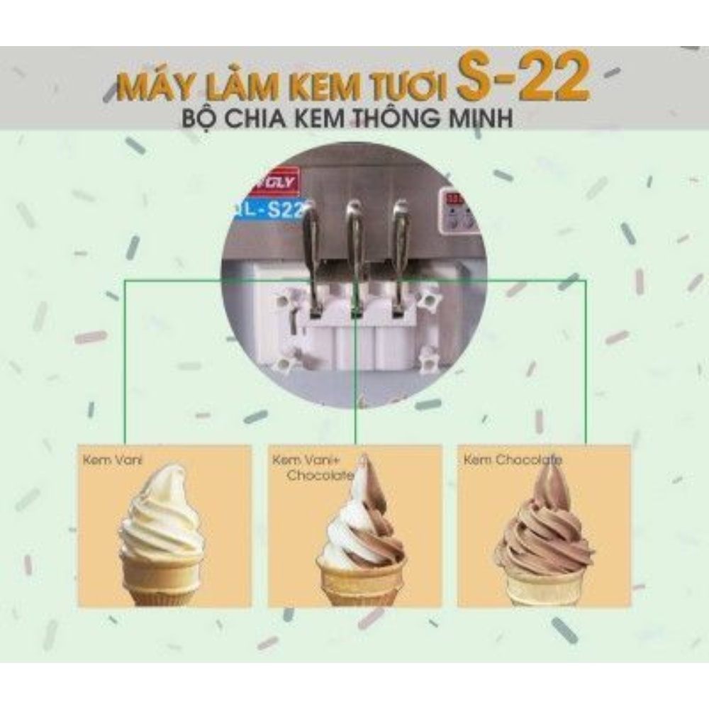 Máy làm kem tươi kinh doanh Donper BQL S22-2  - lợi nhuận cao