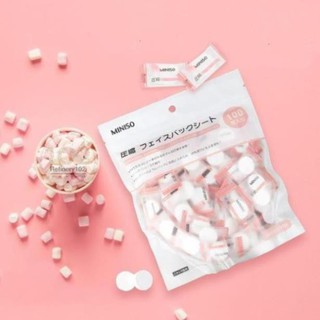 Mặt nạ giấy nén Miniso hàng mẫu nakha