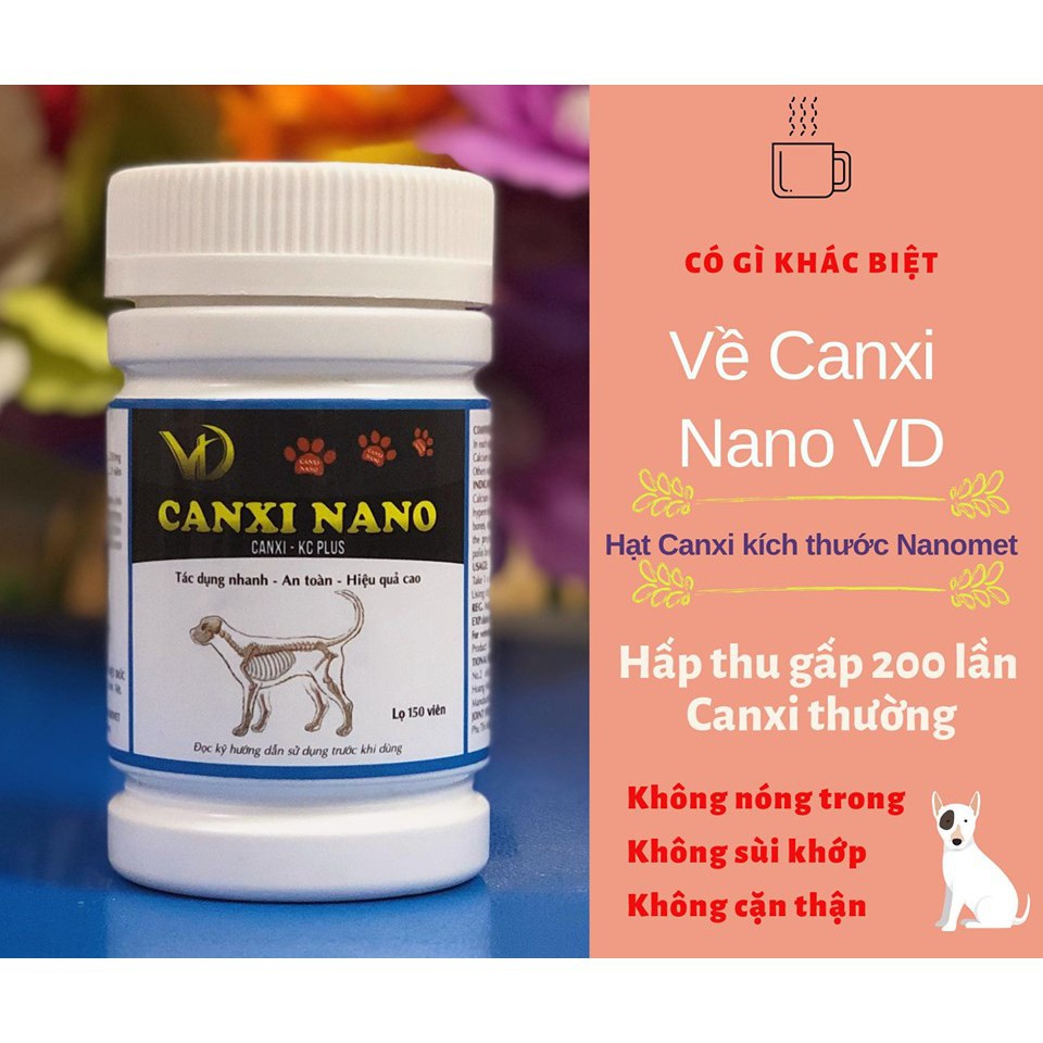 Canxi Nano dành cho chó mèo [10 viên]