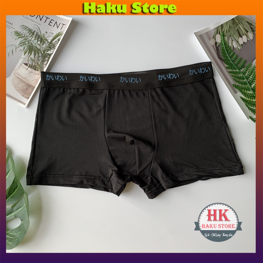 Quần sịp đùi Nam thông hơi cao cấp lỗ nhỏ hàng VNXK, Quần sịp lưới nam thông hơi mát lạnh co giãn 4 chiều kháng khuẩn