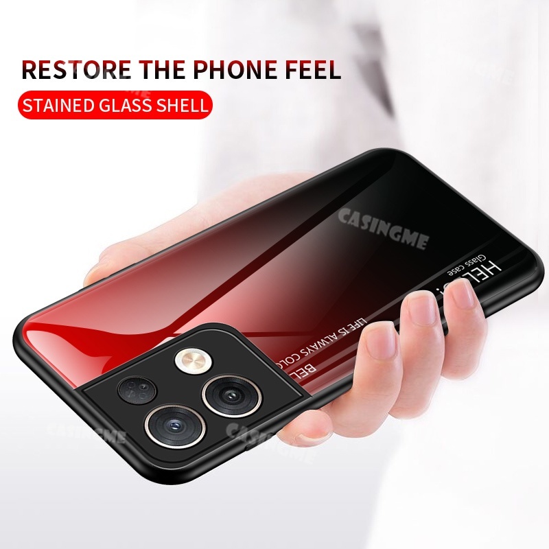 Ốp Điện Thoại Kính Cường Lực Chống Sốc Màu Gradient Cho OPPO Reno 8 5G Reno8 8 7 7Z Reno7 Z pro 5G Reno8 4G 5G
