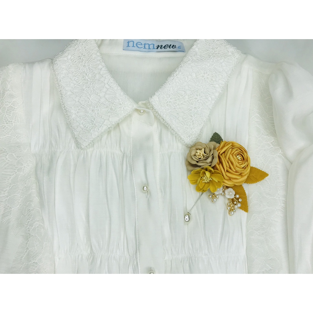 Cài áo handmade cao cấp hoa chùm đính đá sang chảnh
