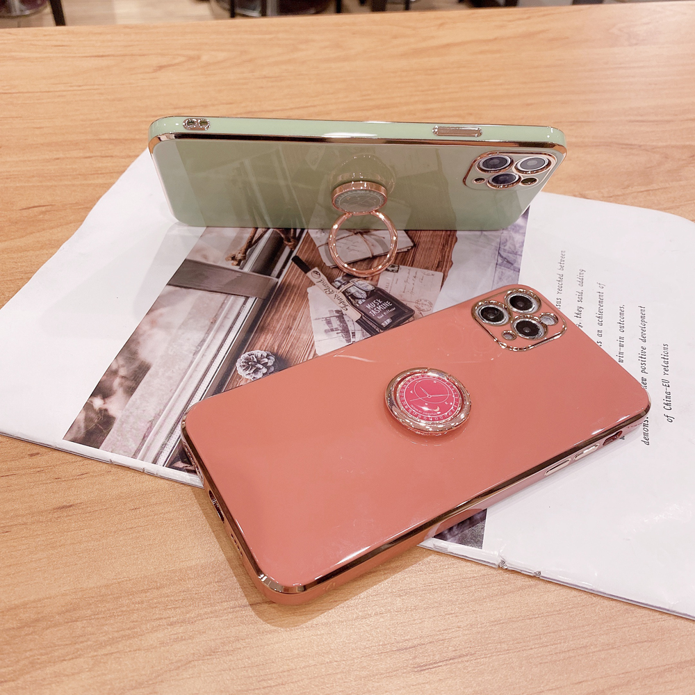 Ốp điện thoại tpu có giá đỡ nhẫn thích hợp cho IPhone 13 12 11 Pro Max Mini X XS Max XR 7 8 Plus Se 2020