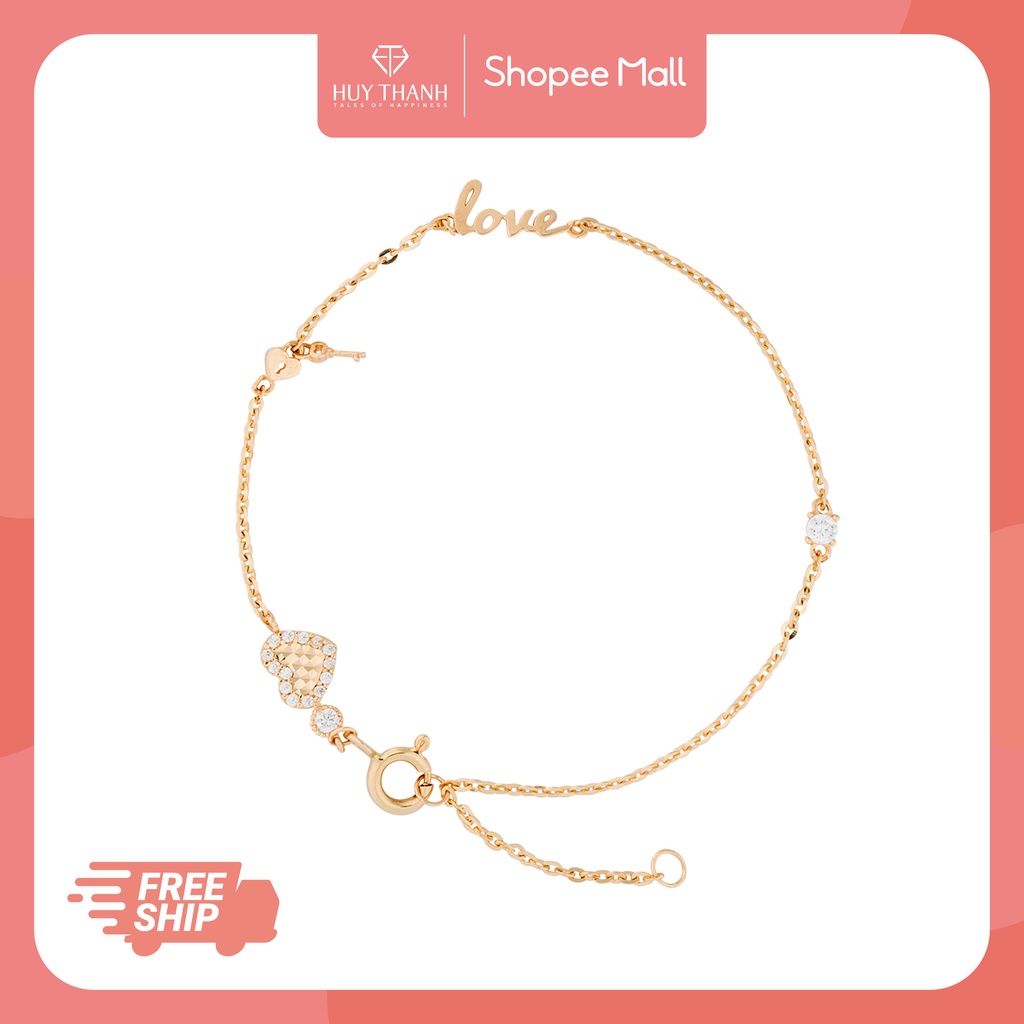 Lắc tay vàng 14k LLF122 Huy Thanh Jewelry