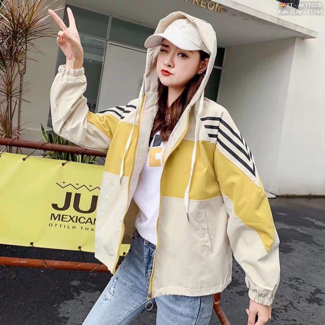 🌵 𝐓𝐡𝐞𝐔𝐥𝐳𝐳𝐚𝐧𝐠 🌵 053 Áo Khoác Bomber Kaki Phối Màu Chạy 3 Sọc (Kèm Video, Hình Thật) | BigBuy360 - bigbuy360.vn