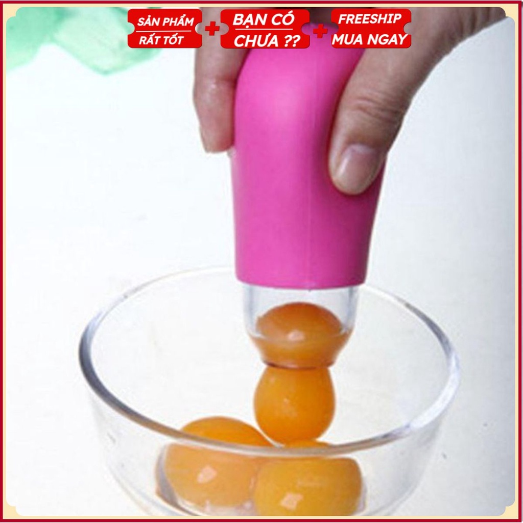 Dụng Cụ Tách Lòng Đỏ Trứng Kiểu Bóp - Màu Hồng