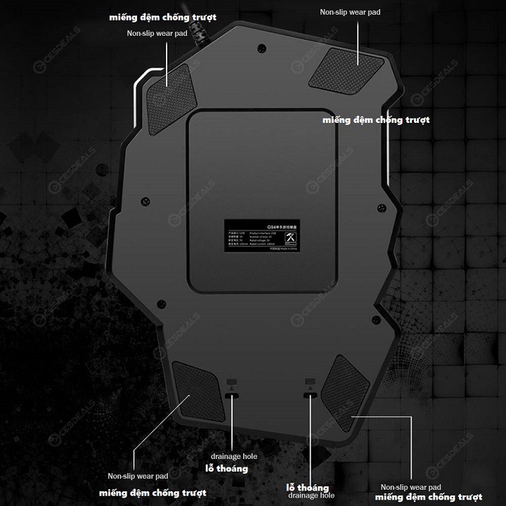 [Combo] Phụ Kiện Hỗ Trợ Chơi Game Trên Điện Thoại 3 Món Bộ Dock Chuyển Đổi DiLong7. Chuột Game GM02. Bàn Phím G94 | BigBuy360 - bigbuy360.vn