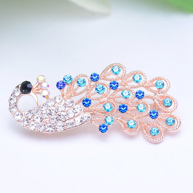 Trâm Cài Áo Hình Chim Công Dễ Thương Phong Cách Hàn Quốc