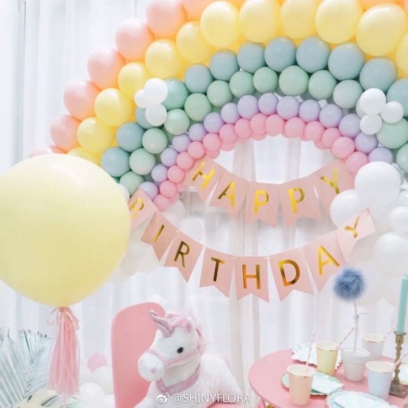 [LOẠI DÀY ĐẸP] Bóng bay màu pastel Macaron xinh xắn, trang trí sinh nhật,đầy tháng,đơn sắc trang trí sinh nhật