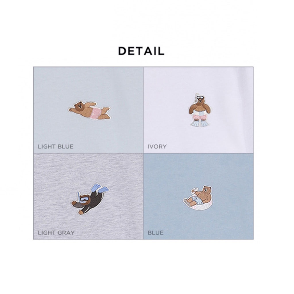 Áo thun WHOAU họa tiết steve đi biển WHRAB3691U