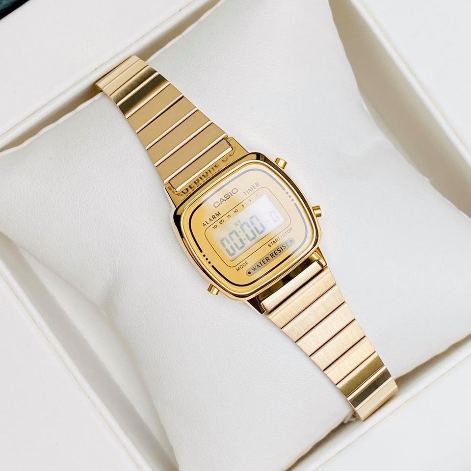 Đồng hồ Casio Nữ La670 Gold - Hàng chính hãng - Full Box - tem tag Bảo hành 1 năm