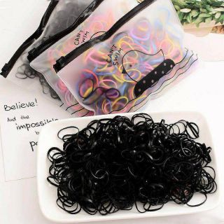 Set 1000 dây chun buộc tóc túi zip