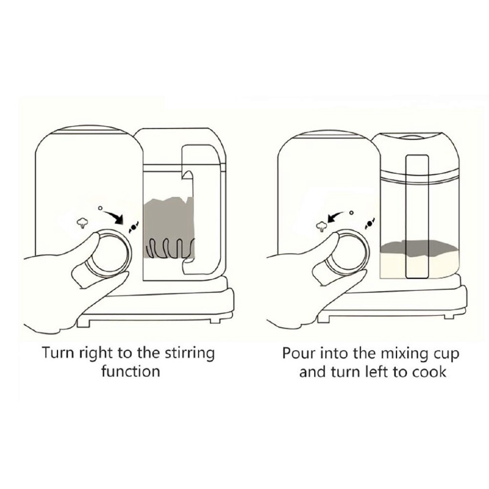 freeship Máy hấp và xay thức ăn đa năng Máy chế biến đồ ăn dặm cho bé cao cấp Baphiya chịu nhiệt tốt an