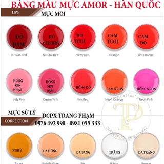 Mực môi amor hàn quốc