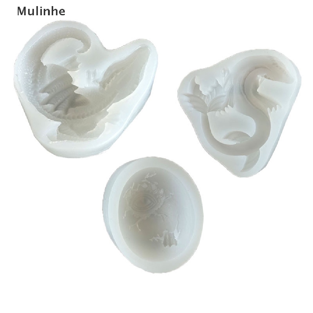 Khuôn Silicone Làm Đất Sét Xi Măng Hình Rồng