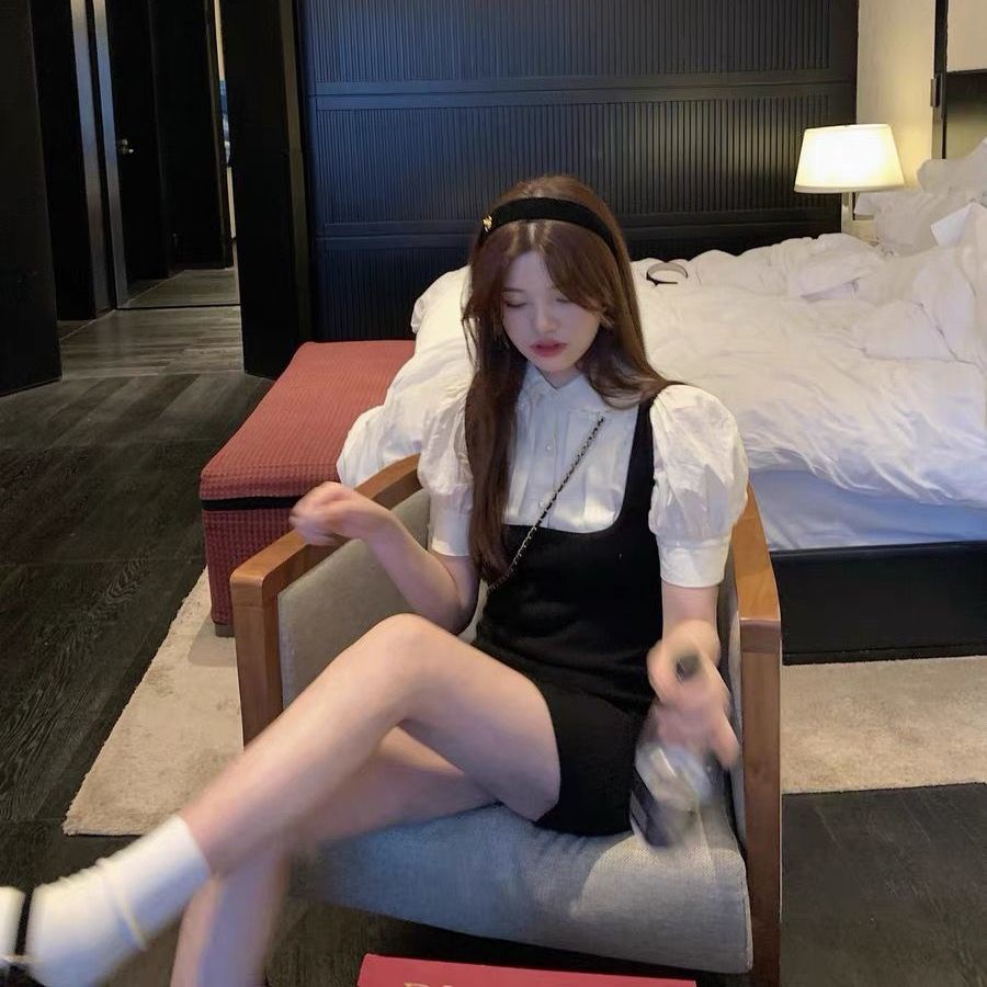 Bộ Áo + Đầm Hai Dây Ôm Dáng Phong Cách Mới 2021