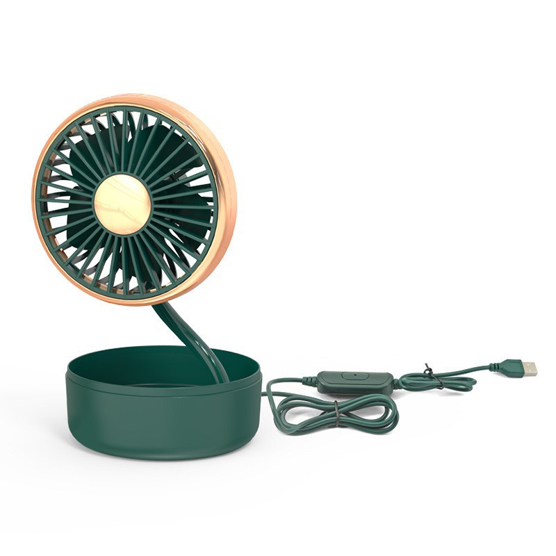 Quạt Đôi Mini Dùng Trên Ô Tô, Xe Hơi Và Văn Phòng, Gió Thổi Cực Mạnh, Quạt Xoay 360 Độ 12v/24v F303AB