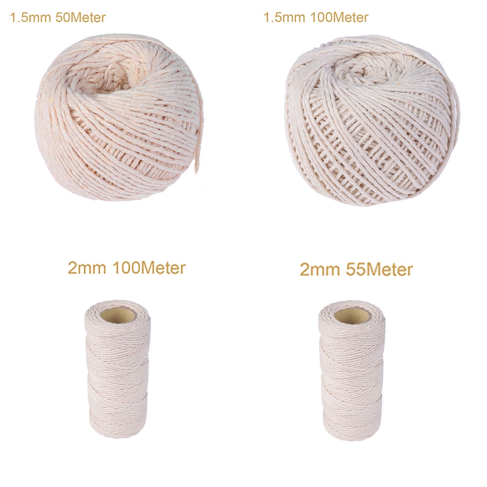 Cuộn chỉ chất liệu cotton kích thước dài 50M/55M/100M/150M dùng làm đồ thủ công tiện dụng