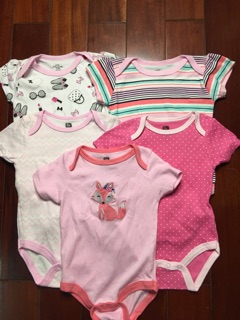 Bodysuit sét 5 bộ bé gái / bé trai