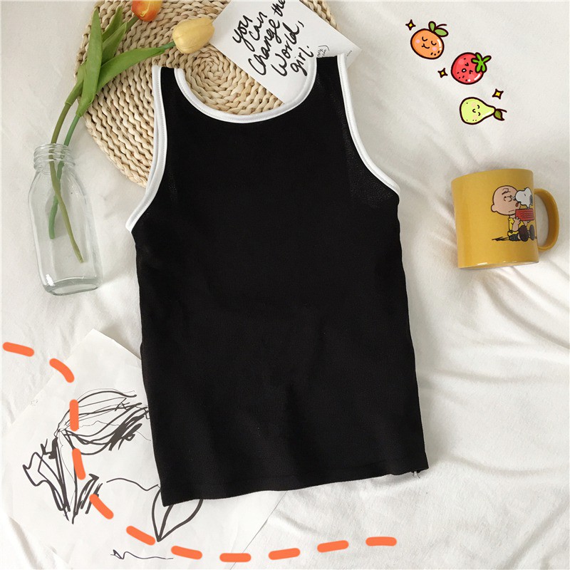 Áo Tank Top cổ tròn thiết kế hở lưng quyến rũ