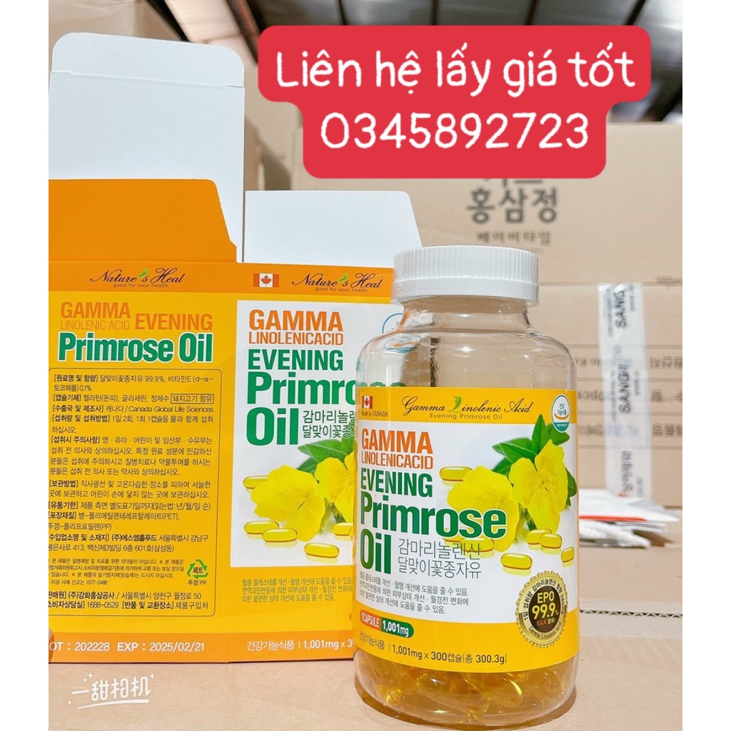 Tinh Dầu Hoa Anh Thảo ,VIÊN UỐNG HOA ANH THẢO HÀN QUỐC 300Viên Mẫu Mới