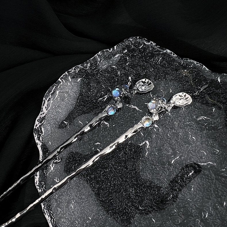 Trâm Cài Tóc Cổ Trang Trung Hoa Chất Liệu Kim Loại Đính Đá Cao Cấp Cho Nữ YOS