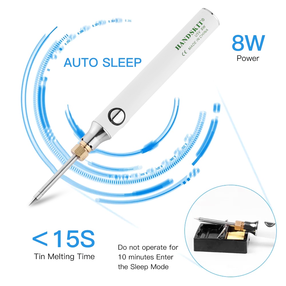 Mỏ hàn mini EKEZ 5V 8W kèm cổng sạc USB