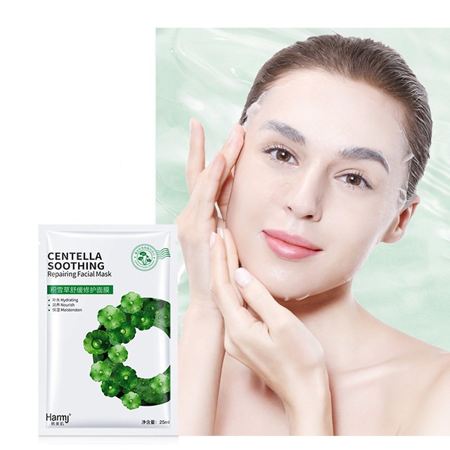 Mặt Nạ Hanmj Chiết Xuất Rau Má Thảo Dược Centella Soothing Giảm Mụn