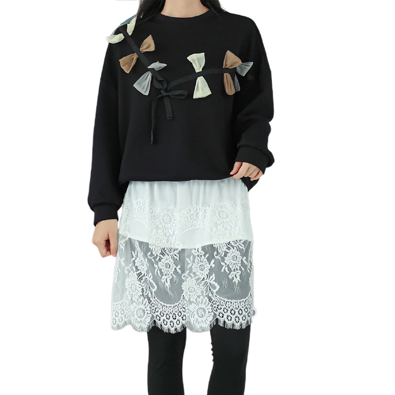 Chân Váy Ren Mini Giả Nối Dài Giả Nhiều Lớp Thời Trang Cho Nữ