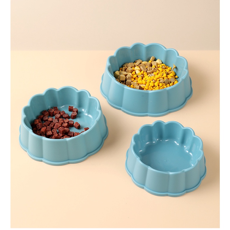 chén nhựa hoa cho chó mèo
