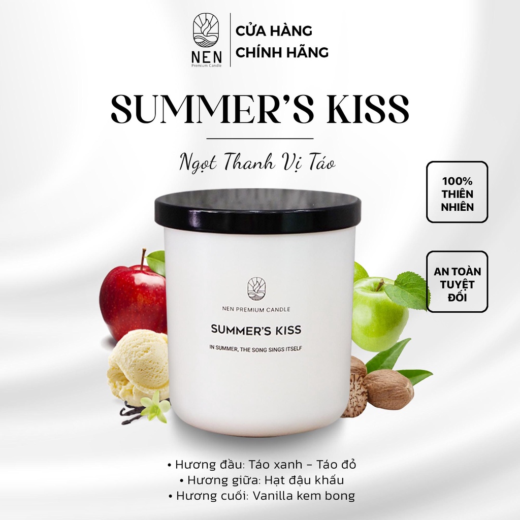 Nến Thơm NEN Summer's Kiss - Ngọt Thanh Vị Táo 250g (NS1-TR)