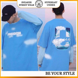 Áo thun tay lỡ in nổi Ucover Freedom - Gin store