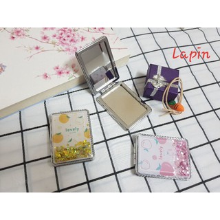 Gương mini 2 mặt lấp lánh kim tuyến