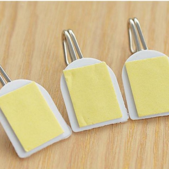 Vỉ 6 Móc Dán Tường Cho Vật Dụng Nhẹ