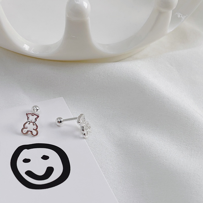 Khuyên tai/ Bông tai gấu xinh Bạc cao cấp _ 𝐂𝐚𝐦 𝐤𝐞̂́𝐭 𝐜𝐡𝐮𝐚̂̉𝐧 𝐁𝐚̣𝐜 _ 𝐓𝐔𝐍𝐀𝐒𝐇𝐎𝐏 𝐓𝐫𝐚𝐧𝐠 𝐬𝐮̛́𝐜 𝐁𝐚̣𝐜