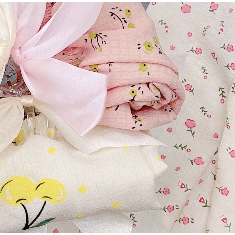 Bộ quần áo dài tay cho bé gái pijama đáng yêu cổ sen cổ bèo điệu chất kate chất đũi xốp mặc nhà mặc đi ngủ đi chơi [P2]