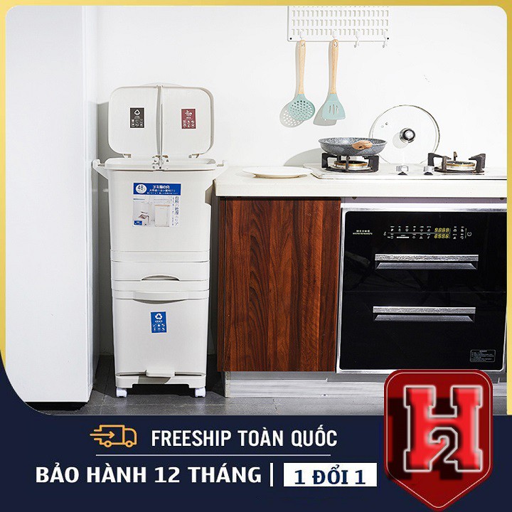 Thùng Rác 3 Ngăn Thông Minh❤️FREESHIP❤️ Giảm 10k khi nhập mã [ HUNG] -Tiện Dụng