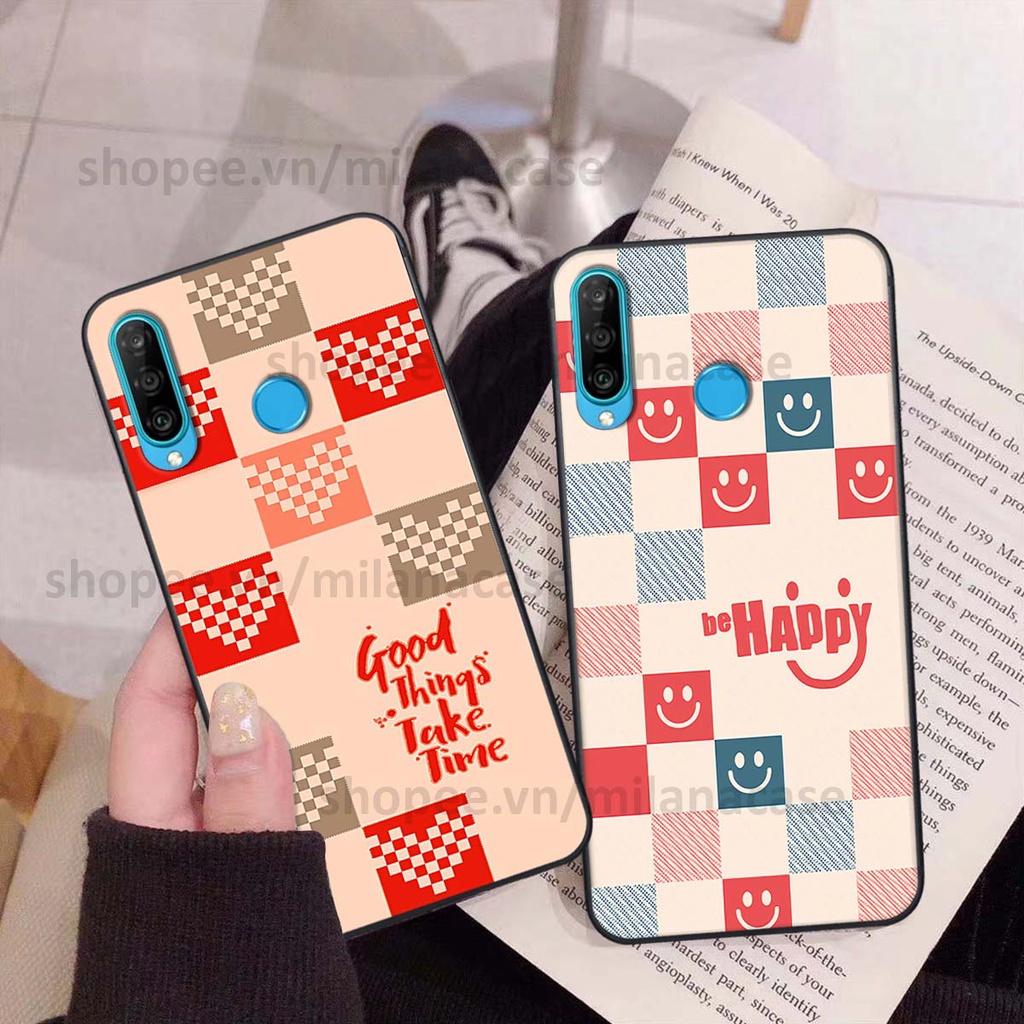 Ốp Huawei Nova 4e / P30 Lite caro họa tiết nhiều màu sắc siêu đẹp thời trang cá tính