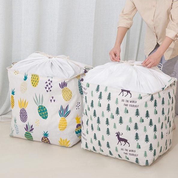 Túi Đựng Chăn Màn Dây Rút Cỡ Lớn Giỏ Đựng Đồ Quần Áo - Cỡ Lớn/ Hình Chữ Nhật ZA24