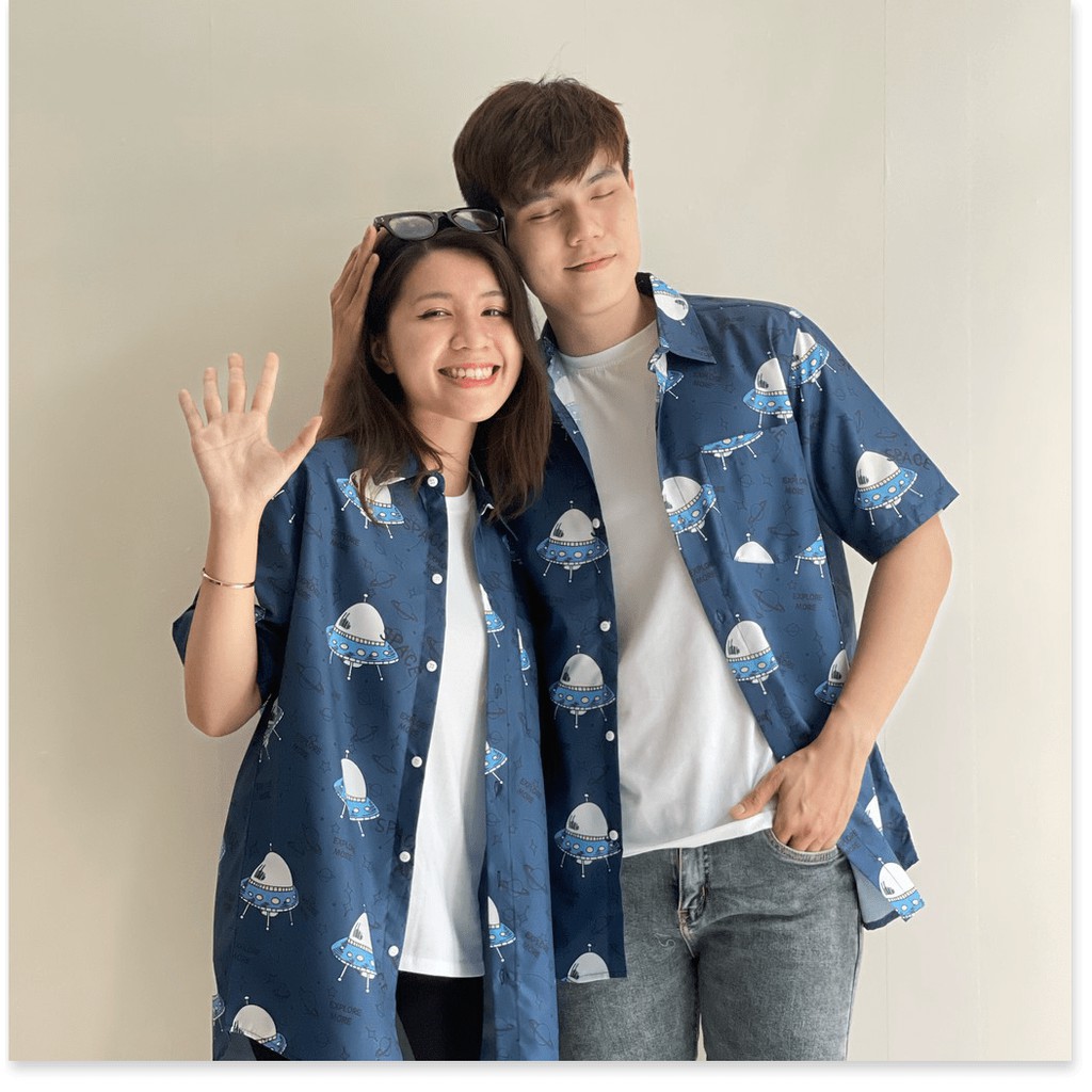 ÁO SƠ MI NAM NỮ,THIẾT KẾ HỌA TIẾT SIÊU NGẦU,CHẤT LIỆU VÃI THOÁNG MÁT  THỜI TRANG KME.STORE