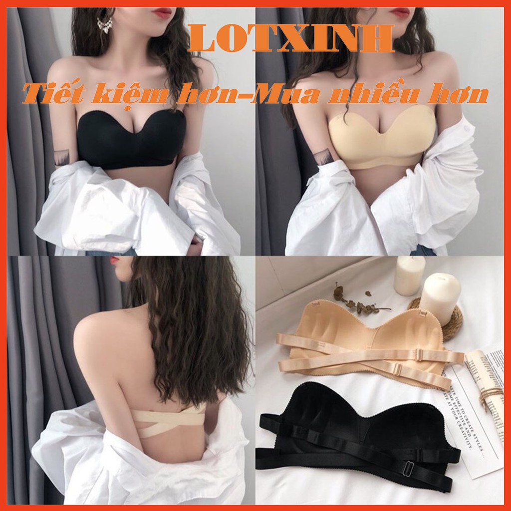 Áo lót cup ngực không dây mặc hở vai lưng sexy kiểu tàng hình su đúc mỏng AOLOT18